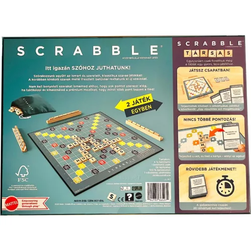 Fa Scrabble Original és Társas 2az1-ben - Mattel