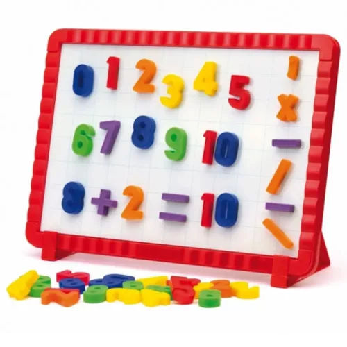 Quercetti: Mágneses tábla színes számokkal- 48db-os