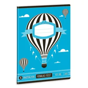 Hőlégballonos vonalas füzet A/5 3. osztályos