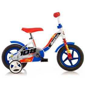   Piros-fehér gyerek bicikli 10-es méretben - Dino bikes kerékpár