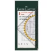 Faber-Castell: Háromszög alakú derékszög vonalzó benne szögmérővel