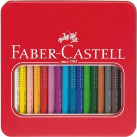   Faber-Castell: Jumbo Grip színesceruza készlet fémdobozban 16db-os