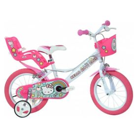   Hello Kitty rózsaszín-fehér gyerek bicikli 16-os méretben - Dino Bikes kerékpár