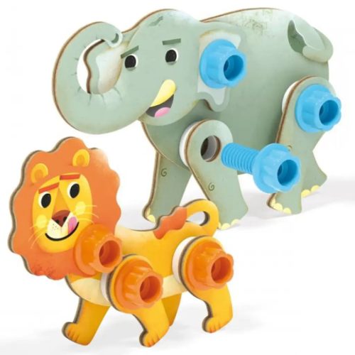 Quercetti: Techo Állatos fa építőjáték