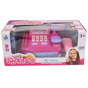   Happy Shopping: Rózsaszín pénztárgép hanggal és kiegészítőkkel 23x14cm