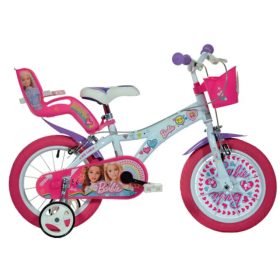   Barbie rózsaszín-fehér gyerek bicikli 16-os méretben - Dino Bikes kerékpár