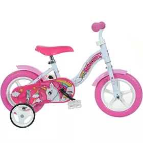   Unikornis rózsaszín-fehér gyerek bicikli 10-es méretben - Dino bikes kerékpár