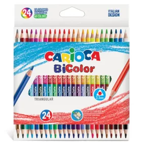   Színes ceruzakészlet kétvégű 24db-os 48 színnel - Carioca