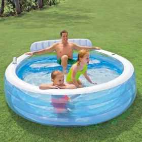   Intex: Family Center napozós háttámlás medence 224x216x76cm