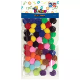 Színes pompon szett 15mm 60db
