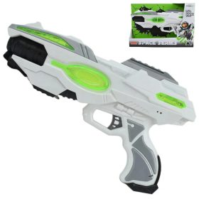   Space Series: Űrfegyver zöld fehér színben fénnyel és hanggal 25cm