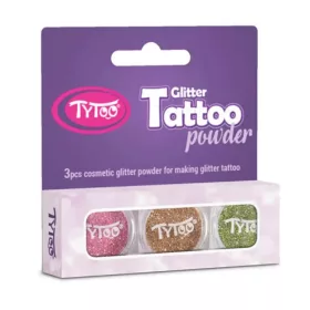 TyToo Rózsaszín arany és pezsgő színű csillámpor szett 3x25ml