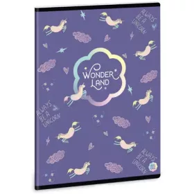 Ars Una: Wonderland Unicorn vonalas füzet A/5 40lapos