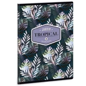 Ars Una Floral Palm Leaf négyzethálós füzet A5 40lapos