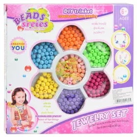   Beads Series: Ékszerkészítő gyöngy szett 100+ színes és csíkos gyöngyökkel