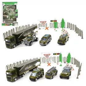   Chariot Die-Cast: Fém katonai járműszett kiegészítőkkel kétféle változatban