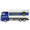 Police Set: Lendkerekes rendőrségi teherautó fénnyel és hanggal többféle változatban 19cm 1db