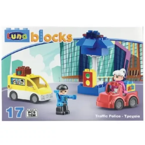 Blocks: Közlekedési rendőr építőjáték 17db-os szett