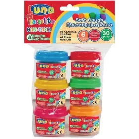 Színes tégelyes gyurma szett 6db-os 30gr