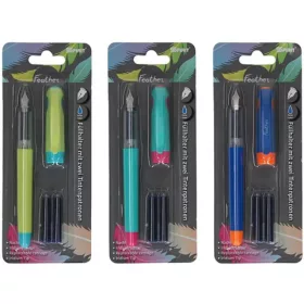   Spirit: Feather töltőtoll kék tintával, 2db patronnal többféle színben 1db