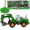 RC Távirányítós markoló munkagép zöld színben fényeffektekkel 130-as méretarány 22cm