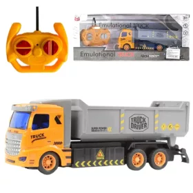   RC Távirányítós billencs építőipari kamion fénnyel 1/48 27MHz 20cm