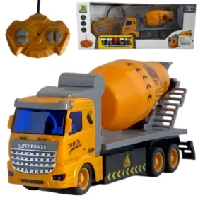   RC Távirányítós betonkeverő mixer fénnyel 1/48-as méretarány 27MHz 20cm