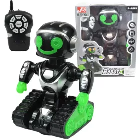   RC Interaktív távirányítós MacroBot fekete-zöld színben fénnyel és hanggal 20cm