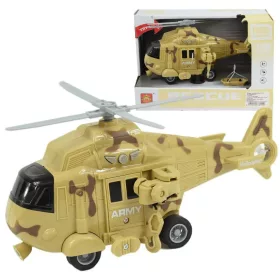   Armed Forces: Terepmintás homokszínű harci helikopter fény és hang effektekkel 1/20-as méretarány 21cm