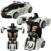 Car Model Robottá alakítható lendkerekes Bugatti Veyron rendőrautó többféle változatban 13cm 1db