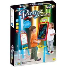   LED háttérvilágítású multifunkciós 3 az 1-ben rajztábla fiús színben