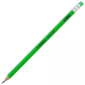 Stabilo: Swano neon zöld radíros grafit ceruza HB