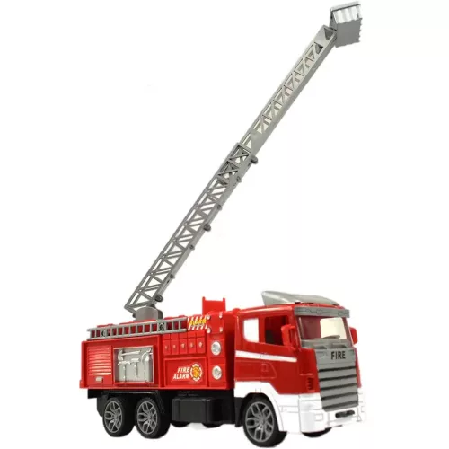 RC Távirányítós emelőkosaras tűzoltóautó fényeffektekkel 124-es méretarány 27MHz 30cm