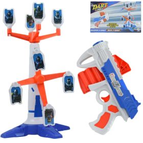   Dart League: Elektronikus forgó céltábla, manuális szivacslövő fegyverrel és lövvedékekkel