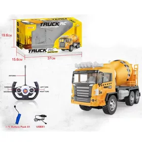 RC Betonkeverős mixer távirányítós teherautó fényekkel 118