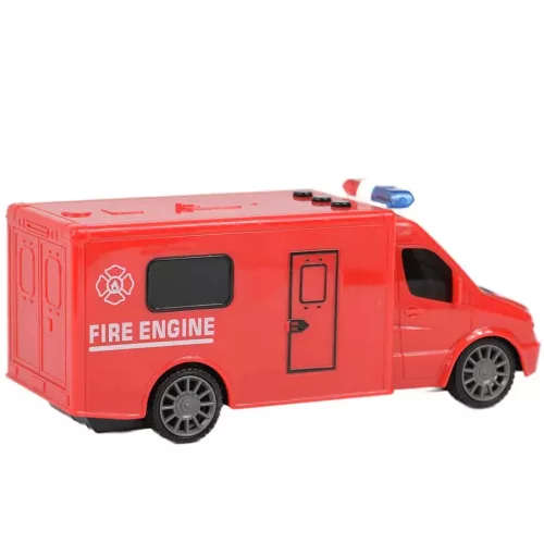 RC Távirányítós tűzoltóautó rohamkocsi fényeffektekkel 1/30-as méretarány 20cm