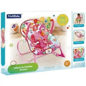   Fitch Baby: Elefántos rózsaszín babafotel hanggal és rezgéssel