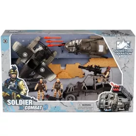   Soldier Force 9 Katonai játék szett hidroplánnal és kutyával