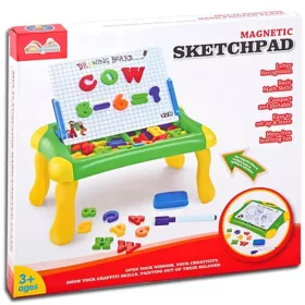 Mágneses rajzasztal szett betűkkel és számokkal 33cm