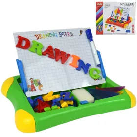   Drawing Board: Multifunkciós mágneses rajztábla filccel és betűkkel 30x24cm
