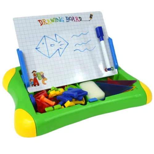 Drawing Board: Multifunkciós mágneses rajztábla filccel és betűkkel 30x24cm