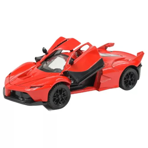 Die-Cast: Fém luxus sportautó nyitható ajtóval, többféle változatban 12cm 1db