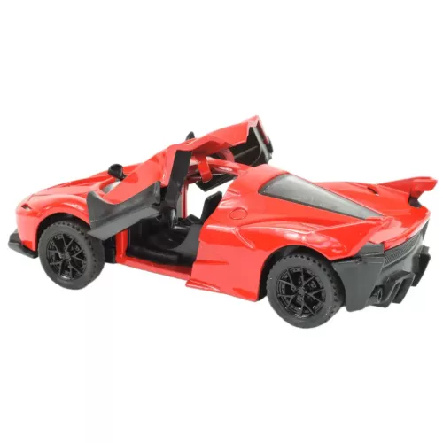 Die-Cast: Fém luxus sportautó nyitható ajtóval, többféle változatban 12cm 1db