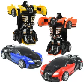 Racing Car Robottá alakítható lendkerekes sportautó többféle változatban 13cm