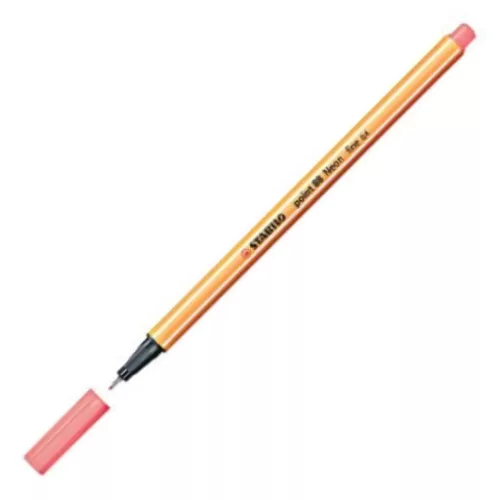 Stabilo: Point 88 tűfilc 0,4mm-es neon piros színben
