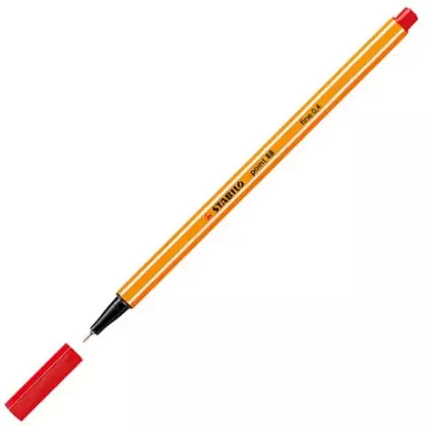 Stabilo: Point 88 tűfilc 0,4mm-es piros színben