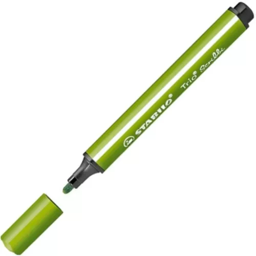 Stabilo: Trio Scribble háromszögletű filctoll világos zöld színben