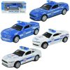 Police Cars Hátrahúzós fém rendőrautó többféle változatban 11cm 1db
