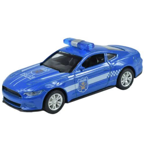 Police Cars Hátrahúzós fém rendőrautó többféle változatban 11cm 1db