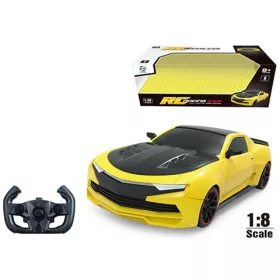 RC Távirányítós XXL Chevrolet Camaro sárga-fekete sportautó 18-as méretarányban